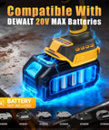 Pro Grade Cordless Impact Wrench With 1/2 Inch Drive, High Torque For Towing, Tire Changes And Cranking Rusty Bolts On The Fly, compatible with DEWALT 20V MAX batteries.