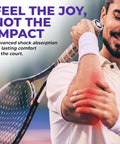 Man using Wrist-Worn Tennis Elbow Brace For Men And Women With Non-Compression Support That Relieves Tendonitis And Golfers Elbow