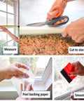 Steps to install Self-Adhesive Privacy Window Film, 17 Inches By 78 Inches, Pearl, 2 Pack with Applicator on glass surface.