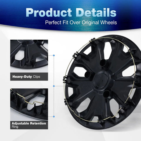 Ford Transit Hubcap Wheel Covers 16 Inch Silver Replacement Set Of 4 For 2015 To 2026 Transit 150 250 350 350HD back view