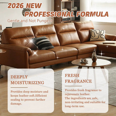 Premium Leather Repair Kit For Furniture Sofa And Car Seats 5 Piece Vinyl Patch Set delivers quick repairs on a brown leather sofa.