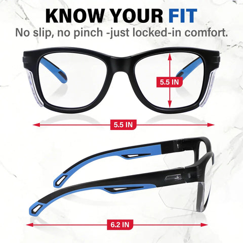 Clear Anti Fog Scratch Resistant Safety Glasses With Side Shields And Uv Protection Built For Jobsite Hustle And Shop Floor Grind Lightweight Impact Resistant Eyewear For Construction Pros