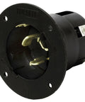 CS6375LC Locking Covered Inlet For Heavy Duty Industrial Use 50A 125 250V 3 Pole 4 Wire Twist Lock Flanged Inlet