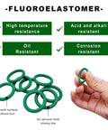 270 Piece Car AC O Ring Kit With 18 Sizes Fluorine Rubber Gaskets, showcasing durability and resistance properties.
