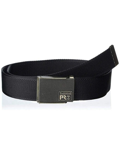 Cut To Fit 38mm Web Belt For Men With Texture Plaque Buckle, Adjustable Black Belt Sized From 32 To 44 US, Easy Trim To Your Exact Fit