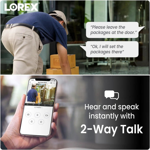 Person using Indoor WiFi Security Camera With Pan And Tilt 4MP HD Sensor 360 Degree Coverage Easy Setup Person Detection Two Way Talk.