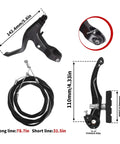 V Type Bike Brakes Set For MTB Front And Rear Calipers With Inner And Outer Cables Aluminum Levers Full Lever Kit shown
