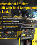 Close-up of 200 Amp AC DC TIG Welder With Pulse, Dual Voltage 110V And 220V, Aluminum TIG And MMA Stick Welder control panel