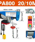 Dremvoist 1760Lb Electric Hoist Winch, 1450W Motor With Remote Control, featuring steel wire rope and durable construction.