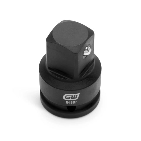 Single socket adapter from Six Piece Drive Impact Socket Adapter Set For 1/4, 3/8, 1/2, 3/4 Inch Drives With Pin Retention, CR-MO Alloy