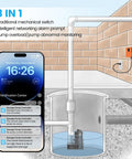 WiFi Sump Pump Controller With Alarm And Real Time Water Level Monitoring For Sump Submersible And Utility Pumps Smart App Remote Control Real Time Alerts For Failures And Overloads Keep Basement Dry And Prevent Floods, phone alerts