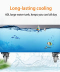 Don't Sweat The Heat With This Portable Evaporative Air Cooler Featuring Silent Swamp Cooling, 60L water tank under water detail.
