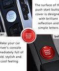 Audi Push Start Button Cover For A4 A5 A6 A7 Q5 S4 S5 S6 S8 2009 To 2021 Aluminum Engine Start Stop Button Cover With Metal Ring In Red