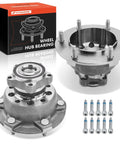 Two Pack Front Wheel Bearing And Hub Assembly For Ford Transit 250 350 And 350 HD 2015-2018 6-Lug Compatible 2X Front Replacement