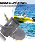 Eleven And One Quarter By Thirteen Outboard Boat Propeller For Honda Engines Thirty Five To Sixty HP Aluminum Three Blade