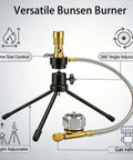 Propane Bunsen Burner With Adjustable Tripod And Air Intake For Lab Heating, Campouts, Picnics, Travel And Light Gas Welding