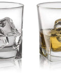 Whiskey Glass Set With Granite Chilling Stones Set Of 4 10 Oz Old Fashioned Rocks Glasses For Scotch Bourbon And Cocktails Heavy Base