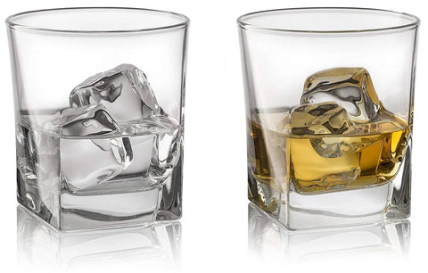 Whiskey Glass Set With Granite Chilling Stones Set Of 4 10 Oz Old Fashioned Rocks Glasses For Scotch Bourbon And Cocktails Heavy Base