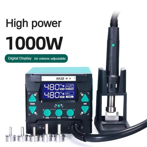 1000W Fast Desoldering Hot Air Gun Pro Grade Soldering Station For PCB BGA Rework And Chip Repair With Intelligent Controls