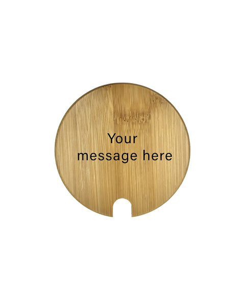 Personalized Coffee Mug Warmer With Auto Shut Off Sensor Touch Smart Heating Coaster Desk Essential engraved round bamboo coaster.