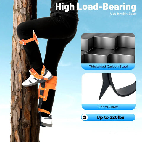 Tree Climbing Spikes With Adjustable Steel Climber Gaffs And Multi Functional Belt for Outdoor Tree Work Jungle Survival