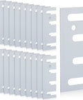 Front view of 20-pack Ferraycle door hinge shims, 16-gauge stainless steel with coated finish, 4-1/2 in x 1-5/8 in