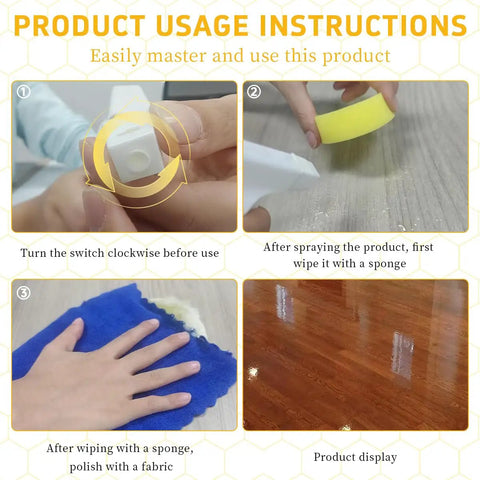 Premium Natural Beeswax Wood Polish Spray That Really Hits Different For Kitchen Cabinets Dining Tables And Hardwood Floors Leaves Surfaces Slick Shiny And Protected usage instructions.
