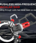 Heavy Duty Concrete Cutting Saw Built Rock Solid With Slick Diamond Ring Blade Wall Chaser Electric Circular Tool for masonry work.
