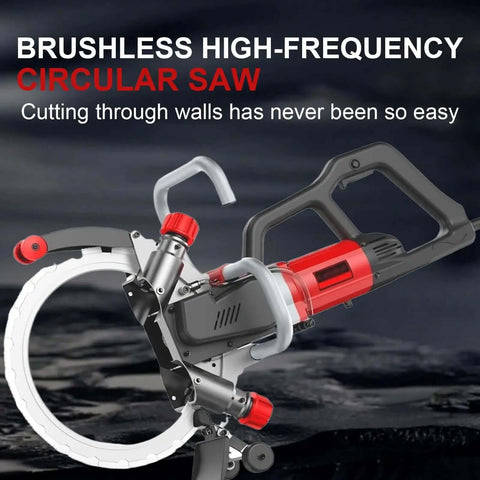 Heavy Duty Concrete Cutting Saw Built Rock Solid With Slick Diamond Ring Blade Wall Chaser Electric Circular Tool for masonry work.