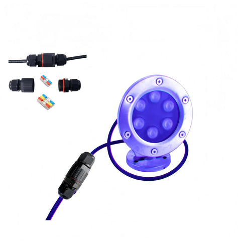 IP68 Waterproof Outdoor Junction Box Kit With 2 Pin And 3 Pin Cable Connectors for garden lights and camera cables