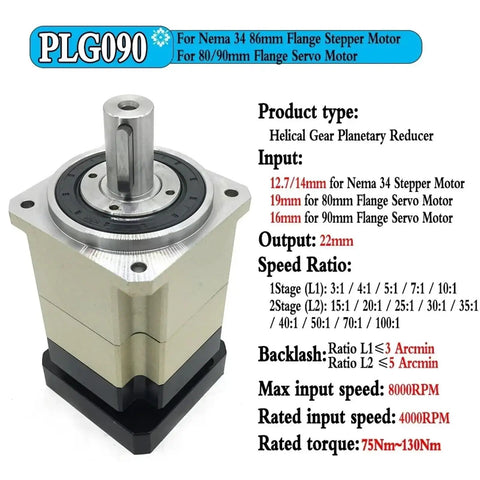 Precision Planetary Gearbox Featuring 3 Arcmin Helical Teeth For Nema23 And Nema34 Servo Motors 42Mm Input Shaft 30 To 1 Ratio Beast Mode Speed Reducer Built For Business, showcasing helical gear planetary reducer design.