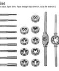 Metric Tap And Die Set M3 To M12 With Taps Dies Wrench And Storage Case For Quick Rethreading And Thread Repair Carbon Steel
