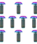 Image of Lightweight Titanium Bolts M5x12mm Set for Bikes Hex Key Fasteners, colorful finish, corrosion resistant hardware