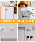 Three Inch Zinc Alloy Chrome Finish Cabinet Lock With Key For Cabinets Drawers Closets Toolboxes Toy Chests And More Ideal For Kid Proof Storage And Home Safety Easy To Install Durable Metal Construction