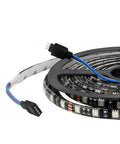 Coiled Waterproof 16.4ft RGB LED Strip Lights 5050 Color Changing Rope Lights For Bedroom Decor, Black PCB, Connectors