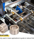 Eight Piece Smooth Operator Self Lubricating Sintered Iron Sleeve Bearings Eight Mm Bore By Twelve Mm Outer Diameter By Eight Mm Length for linear applications.