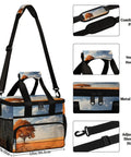 Insulated Picnic Backpack Lunch Box For Women And Men Spacious Tote Style Picnic Bag with straps and zipper detail