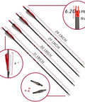 High Performance Carbon Arrows 400 Spine With Helical Feathers And Removable Tips For Archery Hunting And Target Shooting Pack Of 6