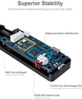 Close-up of Wireless Endoscope Camera With Light HD Waterproof WiFi Borescope circuit board, showing stability features and connections.