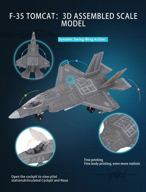 1 72 Scale Fighter Jet Model Kit With Snap Fit Assembly Openable Engine Cover Cockpit Missile Hatch Movable Wheels And Display Stand
