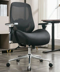 Heavy Duty 750Lb Big And Tall Office Chair With Wide Thick Seat Cushion, Ergonomic Mesh Desk Chair For Heavy Folks, 4D Armrests