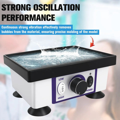 Two Level Intensity Lab Vibrator For Gypsum Mixing 8 By 6 Inch Square Quartet Vibrator Plaster Oscillator JT 51B 110V 120W