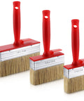 Three Piece Deck Stain And Sealer Brush Set For Wood Heavy Duty Paint Brushes For Decks Fences And Walls In 3 Inch 4 Inch And 6 Inch Sizes