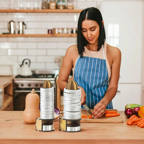 Kick The Lid Shuffle With Premium Solid Wood Mason Jar Organizer, 2 Pack Canning Rack, Stress Free Storage For Regular And Wide Mouth Rings, Level Up Your Kitchen Setup Now.