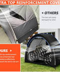 Rain Covered Bike Storage Tent For 2 To 3 Bikes Outdoor Waterproof Shelter with reinforcement cover and sturdy design