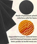 Deep Hive Waxed Coated Foundation Sheets Set For Deep Bee Frames Durable Plastic With Natural Beeswax Hex Hole