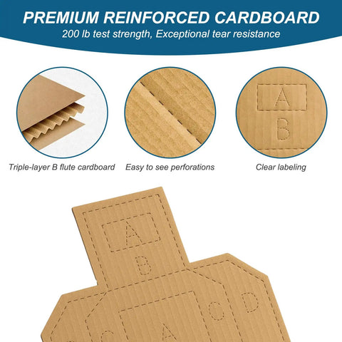 Close-up of triple-layer B flute cardboard for 22 Pack 15 By 9 Inch Silhouette Cardboard Targets For Shooting Range Practice And Competitions With Paster, Tear Resistant