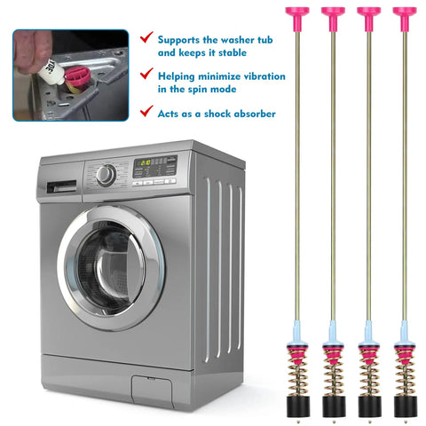 2024 Upgraded Washer Suspension Rods Replacement Kit with tub stability and vibration control next to front load washer
