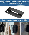 Premium Black Plastic Replacement Sliding Screen Door Handle Featuring Rock Solid Grip for easy installation on patio doors.