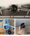 Before and after installation of Gimbal Signal Cable Replacement For Air 3S Drone Accessories PTZ Image Transmission Wire